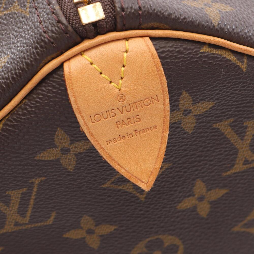 Louis Vuitton Canvas Brown Bag Leather Keepall Monogram Boston - Picture 3 of 9